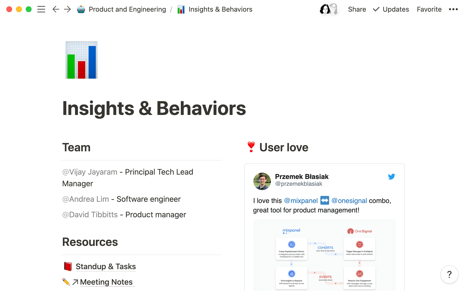 Anyone can learn about Vijay's team and their current priorities.