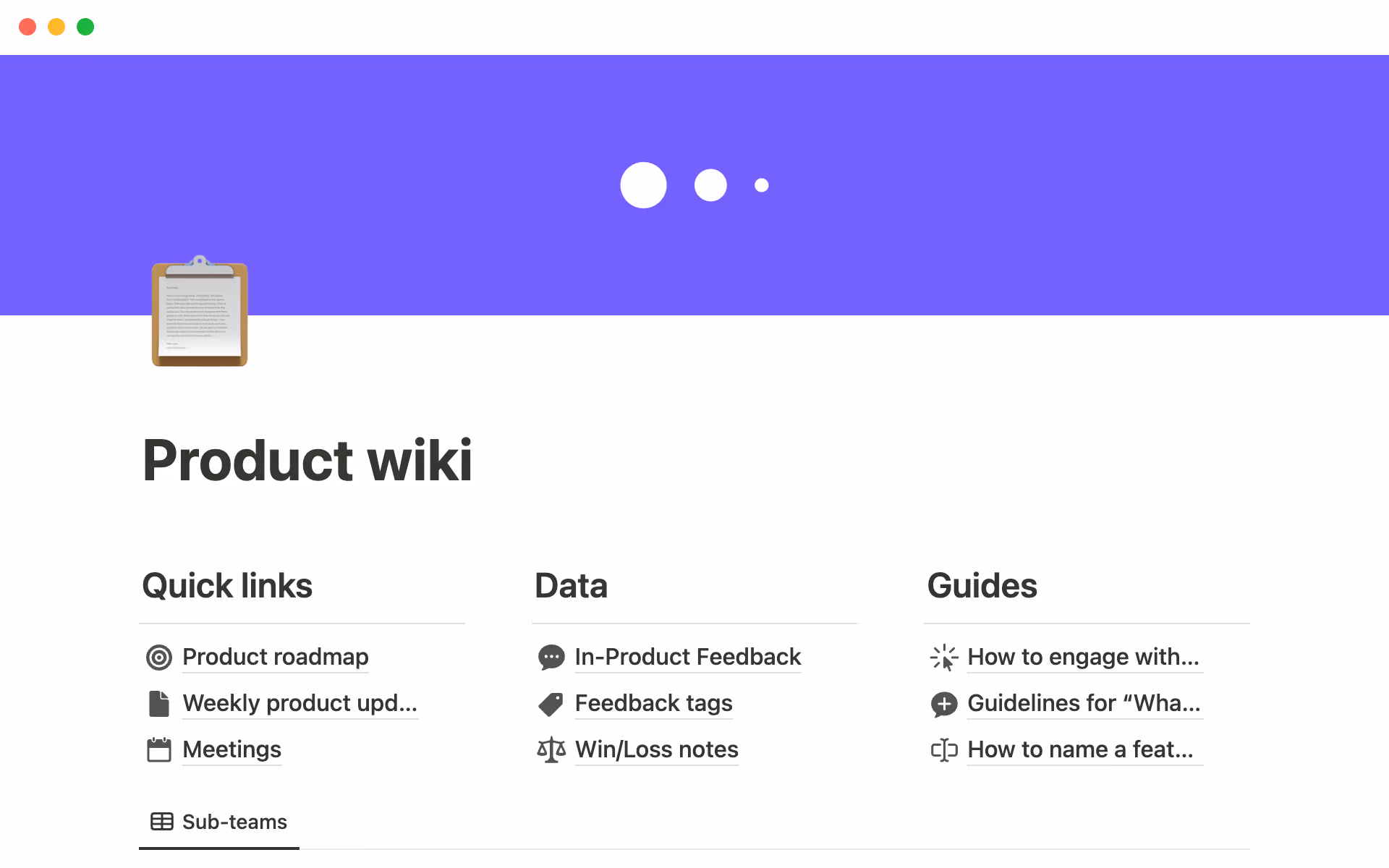 Mixpanel's team wiki creates a predictable space where everyone can find information.