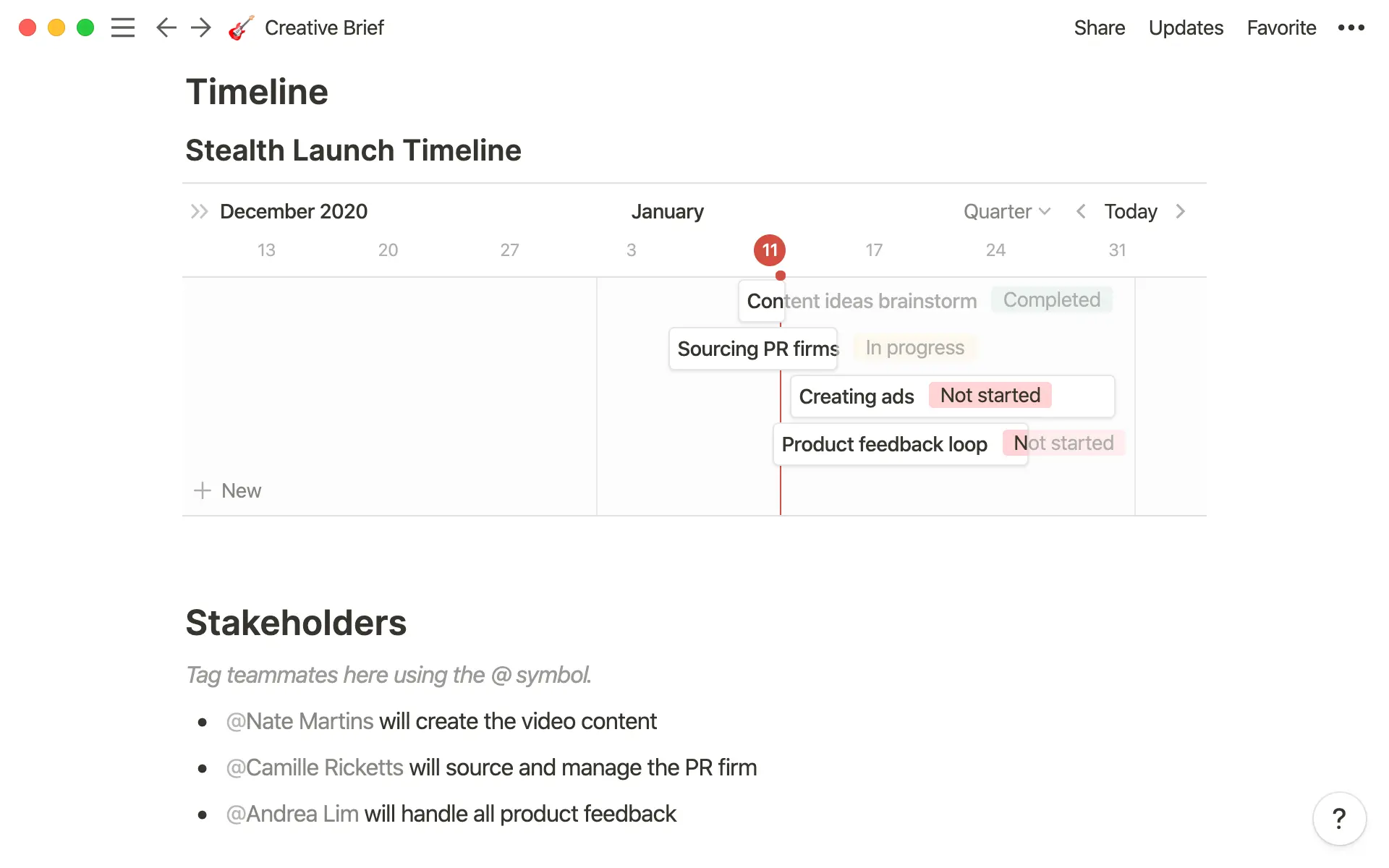 Your team can customize and use this creative brief for all your projects.
