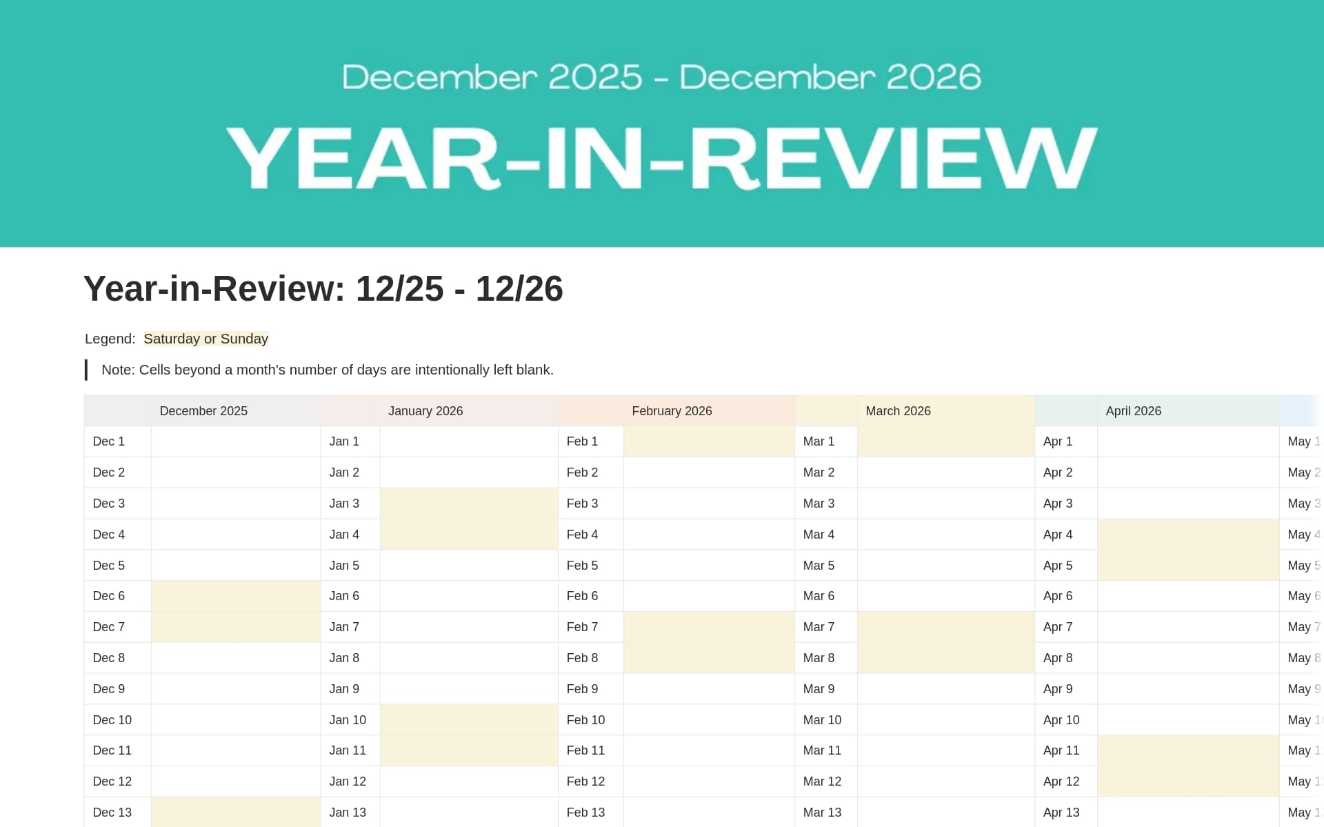 Screenshot of Systems to build your best self collection by Notion