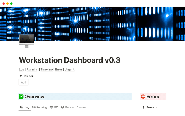 Workstation Dashboard
