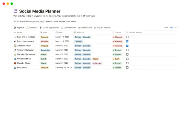 Social Media Planner