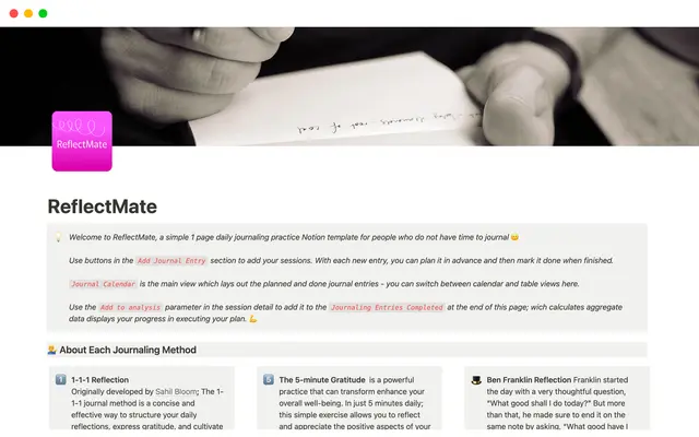 ReflectMate - Reflect & Journal in 5 min A Day